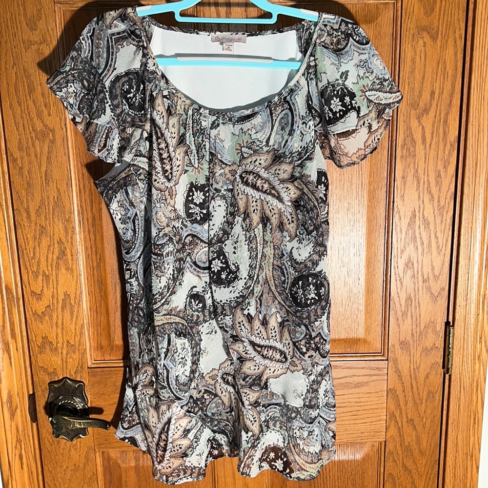 Pretty paisley sheer fabric